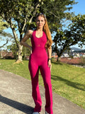 Macacão Flare Poliamida